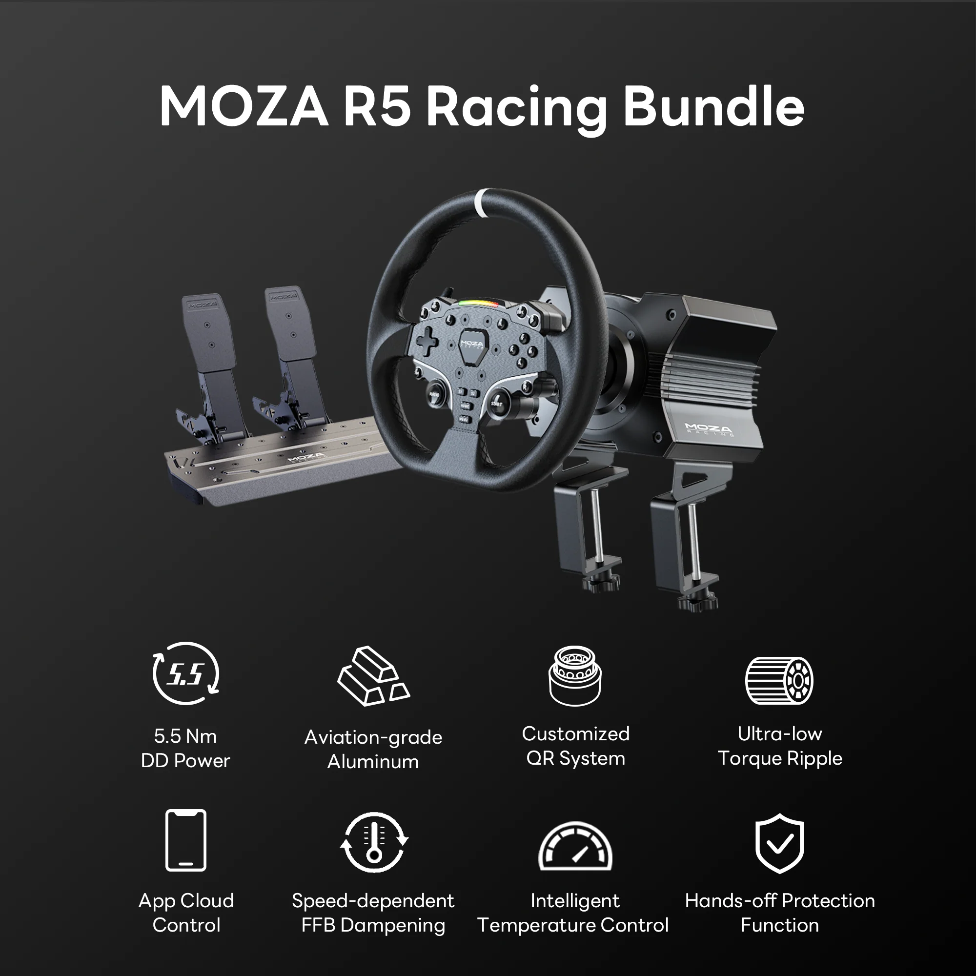 MOZA R5 SPRINT Sim Racing Bundle - Image 2