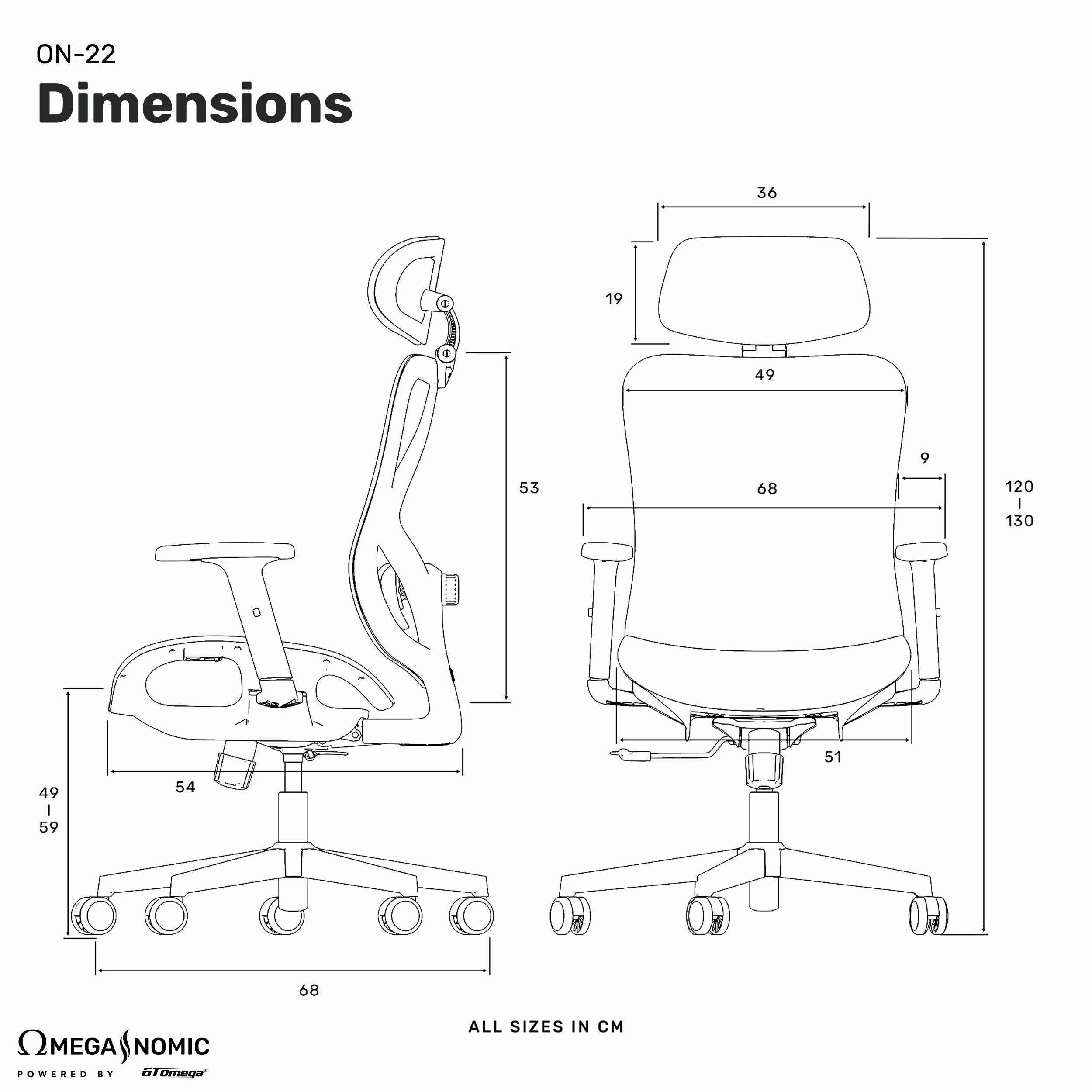 ON-22 Ergonomic Chair - Image 16